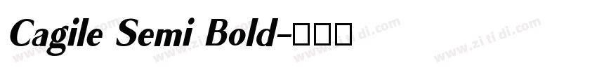 Cagile Semi Bold字体转换